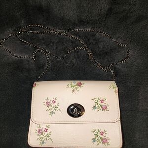Coach White Floral Crossbody Bag